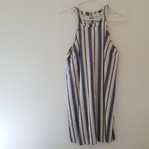 Monteau LA | Blue white striped dress medium